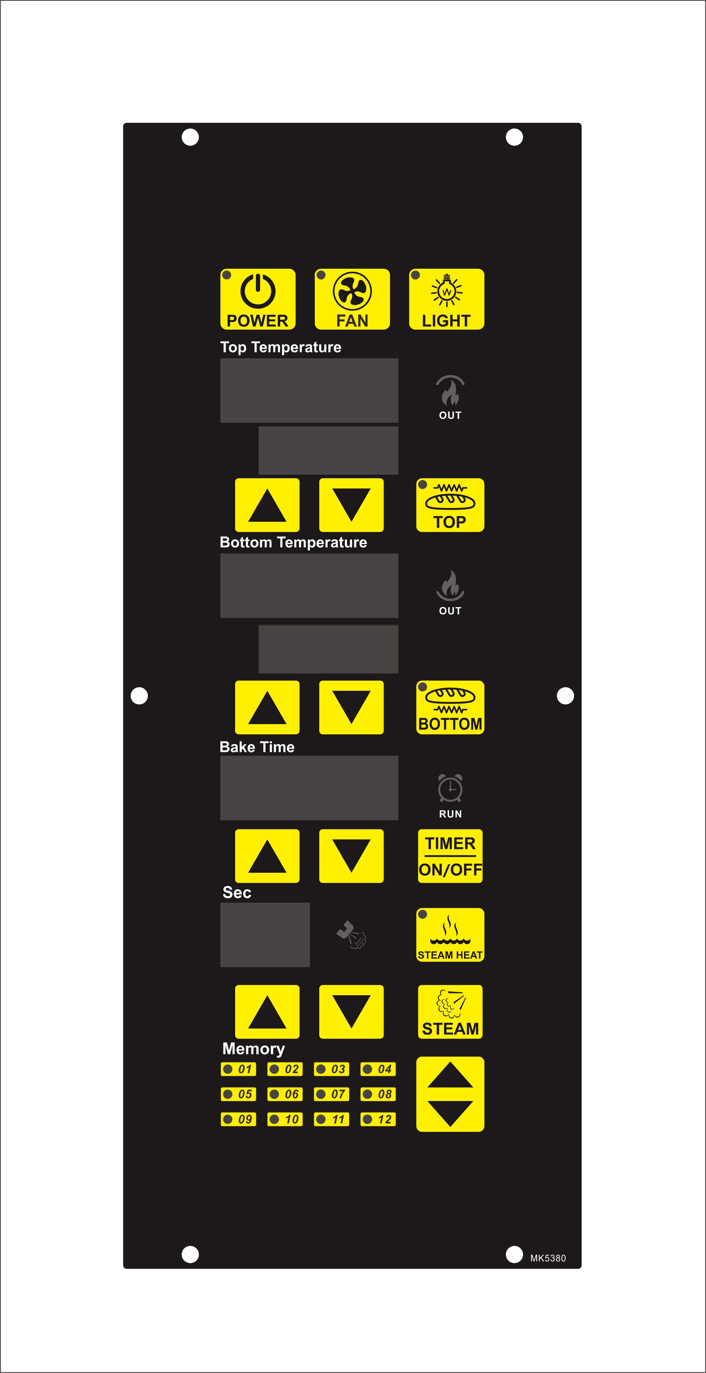 Customized MEIKONG MK5380 Intelligent Thermostat Control Panel Button High Quality Plastic Temperature Controller 1C detail 2
