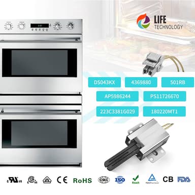 WB13X25500 Silicon Carbide Gas Metal Oven Heating Element Hot Surface Ignitor for Oven Ignition thumbnail 5