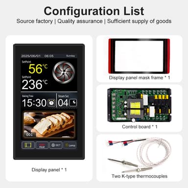 Hot Selling MEIKONG Digital Large Touch-sensitive Screen Oven Control Panel Waterproof Thermometer Oven Kitchen Equipment thumbnail 4