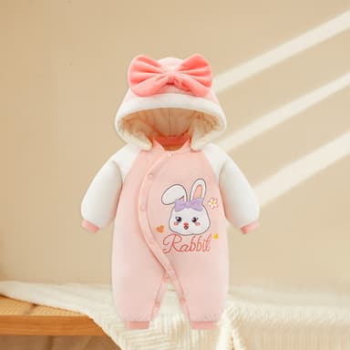 批发婴儿羊毛加厚连体衣新生儿冬季保暖登山服装男童儿童睡衣女童哈服装 thumbnail 33