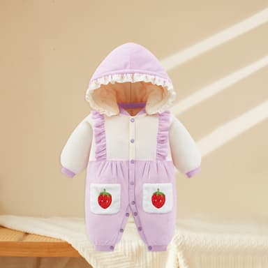 批发婴儿羊毛加厚连体衣新生儿冬季保暖登山服装男童儿童睡衣女童哈服装 thumbnail 35