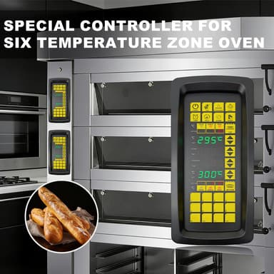 Commercial Bakery Oven Spare Parts Special Controller for Six Temperature Zone Oven Accuracy 1℃ 220V Control Panel thumbnail 2