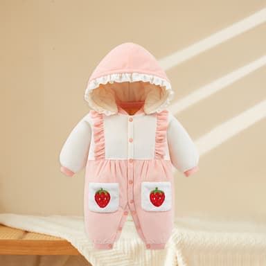 批发婴儿羊毛加厚连体衣新生儿冬季保暖登山服装男童儿童睡衣女童哈服装 thumbnail 34