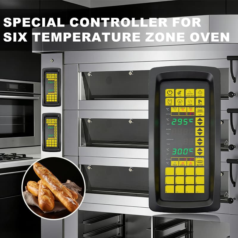 Factory Wholesale Price 6 Zone Independent Temperature Controller Metal Plastic PET Control Panel for Layered Oven