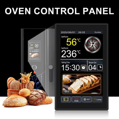 OEM ODM Customized Support Waterproof Display Electric Oven Control Panel 220V ±1°C Accuracy High Temperature Oven Controller thumbnail 1