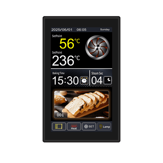 MEIKONG 10 Inch Large Rotary Oven Temperature Controller MK6A73 Touch Screen LCD IP68 OEM/ODM Plastic Thermostat Control 1C