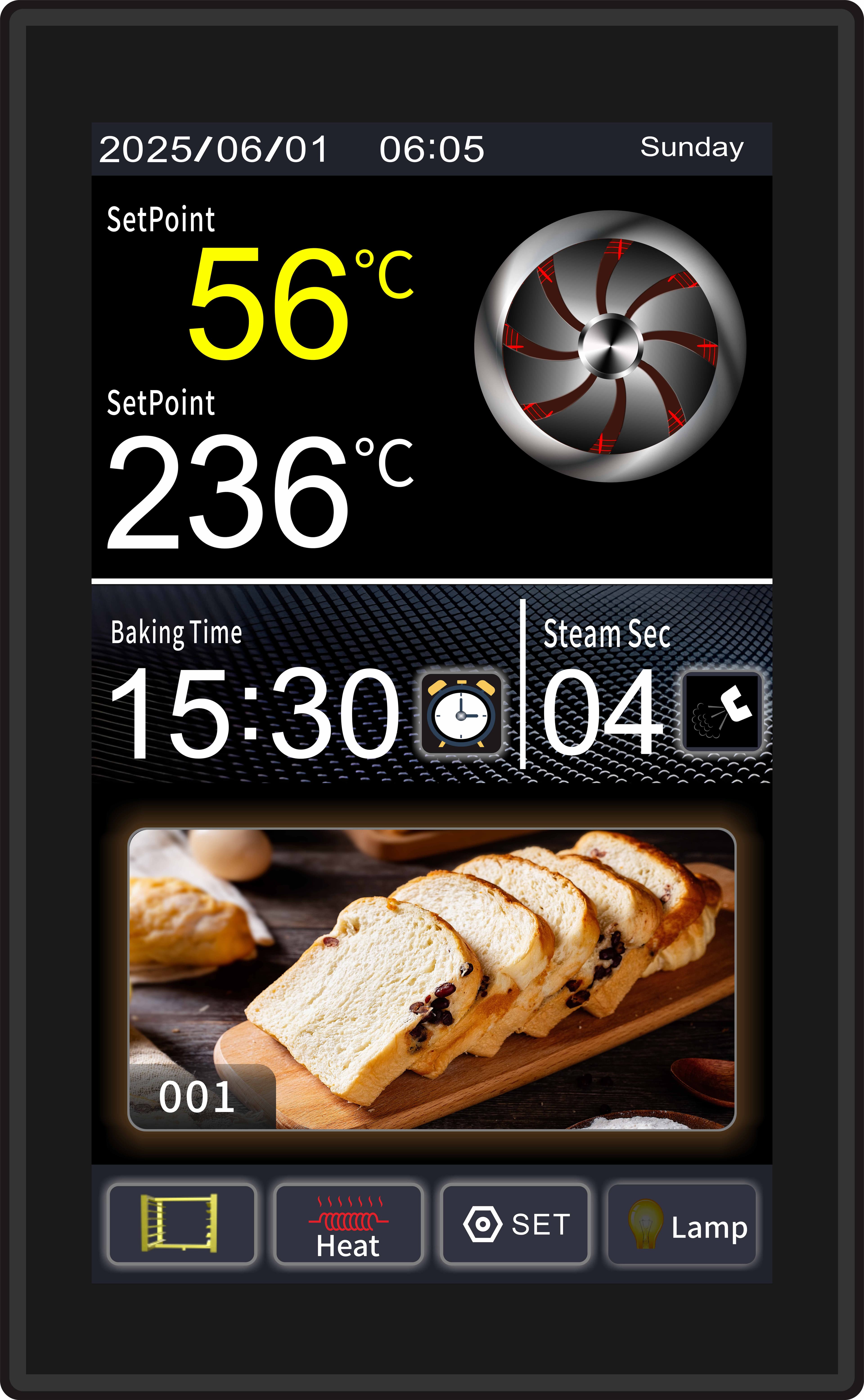MEIKONG 10 Inch Large Rotary Oven Temperature Controller MK6A73 Touch Screen LCD IP68 OEM/ODM Plastic Thermostat Control 1C detail 2