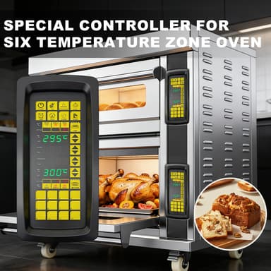 New Arrival Accuracy 1℃ Bakery Oven Spare Parts 0-450°C Temperature Setting Range 6 Zone Temperature Controller Deck Oven thumbnail 2