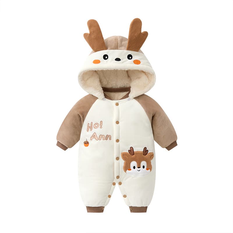 批发婴儿羊毛加厚连体衣新生儿冬季保暖登山服装男童儿童睡衣女童哈服装