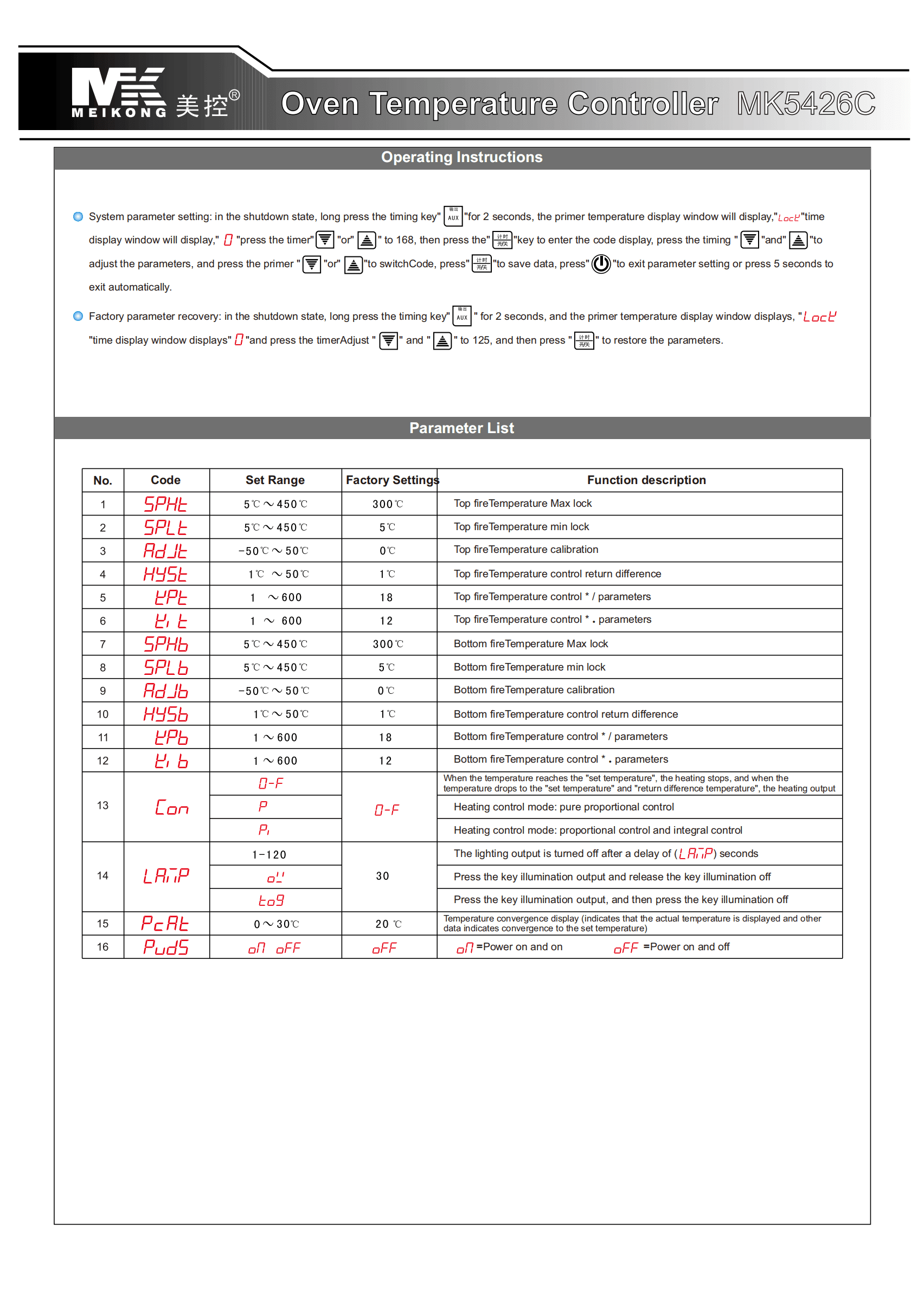 MEIKONG Hot Sales Button Operated Food Thermometer Industrial Digital Temperature Thermostat Controller Gas Oven PID Plastic ODM detail 8