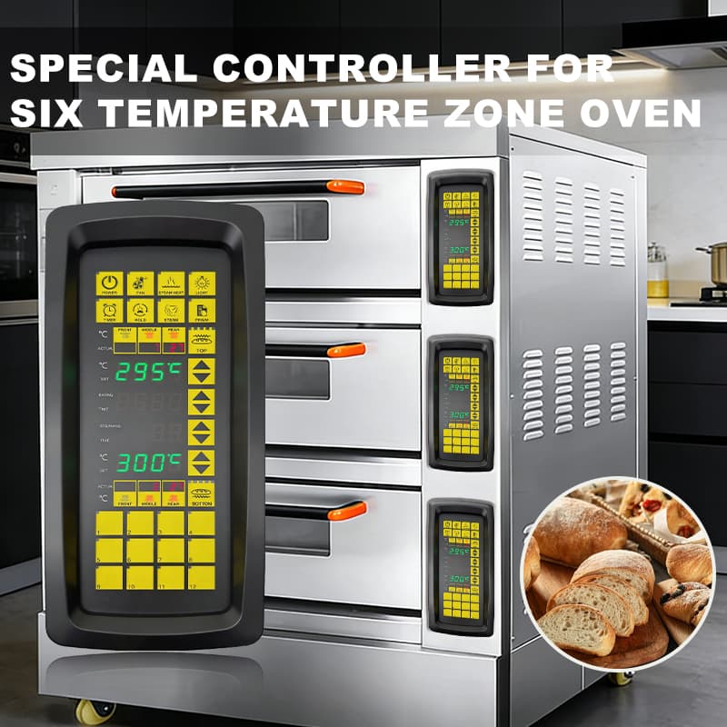 New Arrival Accuracy 1℃ Bakery Oven Spare Parts 0-450°C Temperature Setting Range 6 Zone Temperature Controller Deck Oven detail 1
